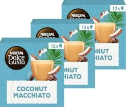 Uitgelichte producten 15 Nescafé Dolce Gusto Coconut Macchiato Capsules - Vegan Koffie - 36 Koffiecups