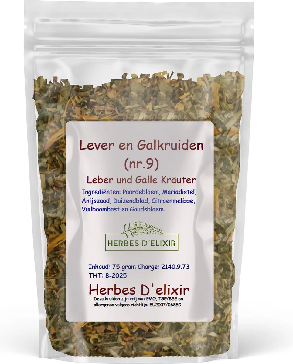 Lever En Gal Kruiden - Kruidenthee - Losse Thee - 75 Gram